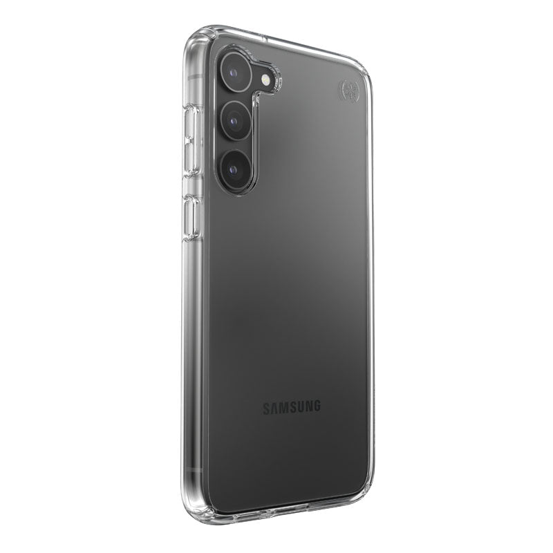 Speck Presidio Perfect-Clear – dėklas „Samsung Galaxy S23+“ su „MICROBAN“ danga (skaidrus)