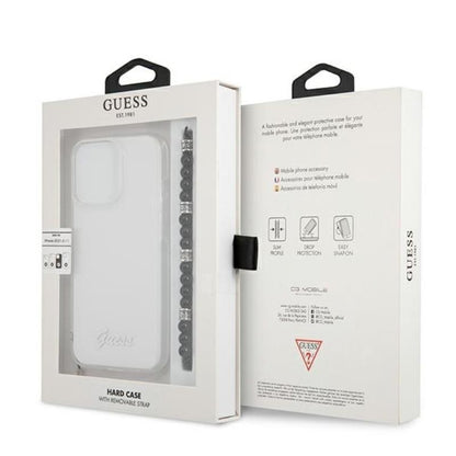 Guess Black Pearl Strap – Dėklas, skirtas iPhone 13 Pro Max (Skaidrus)