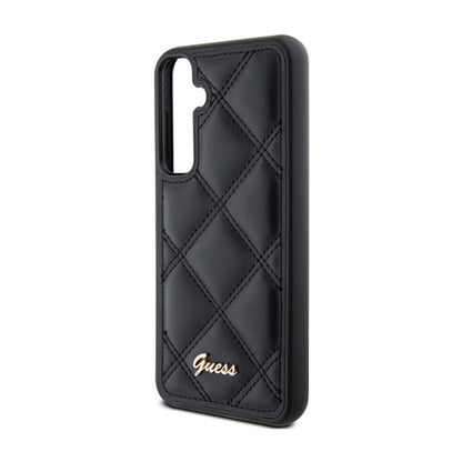 Guess Quilted Metal Logo - Samsung Galaxy S23 FE dėklas (juodas)