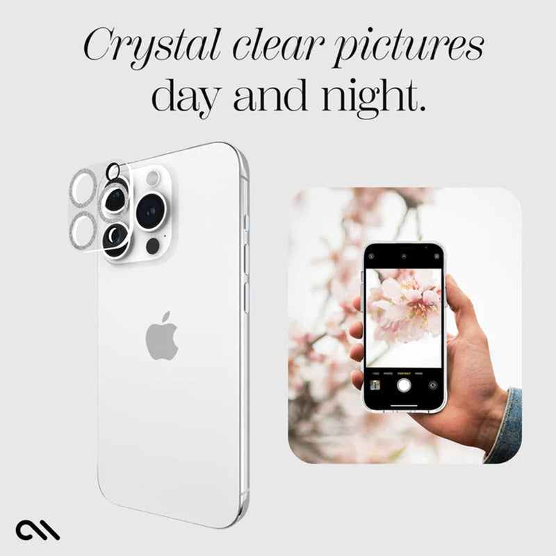 Case-Mate Sparkle lęšių apsauga – apsauginis stiklas „iPhone 15 Pro“ / „iPhone 15 Pro Max“ kamerai („Twinkle“)