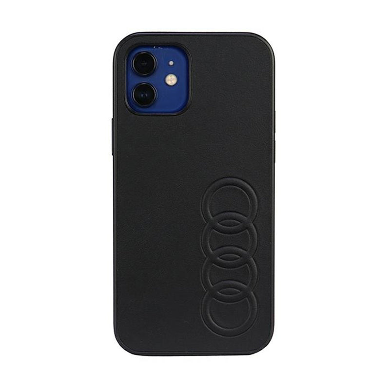 Audi dirbtinė oda - dėklas skirtas iPhone 12 / iPhone 12 Pro (Juoda)