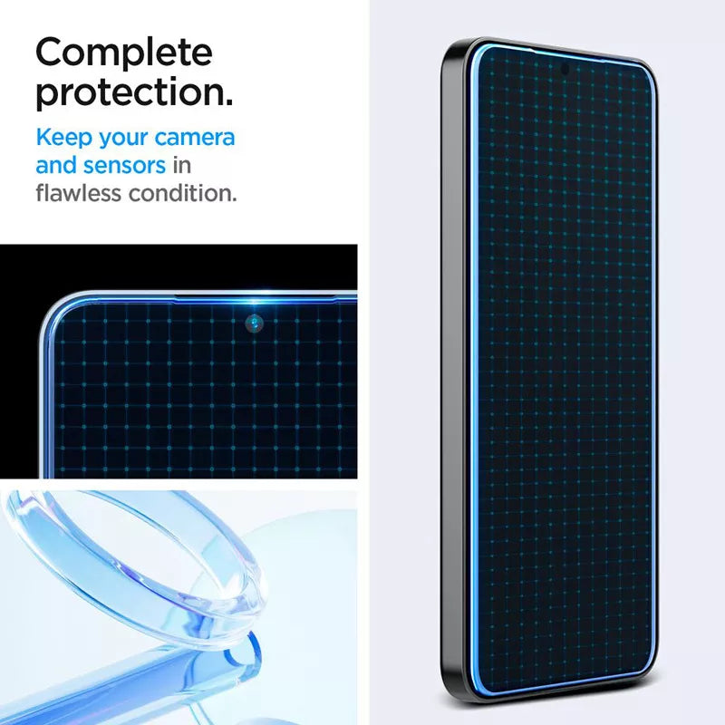 Spigen GLAS.TR EZ FIT 2-Pack – Grūdintas stiklas, skirtas Samsung Galaxy S25 / S24 (2 vnt.)