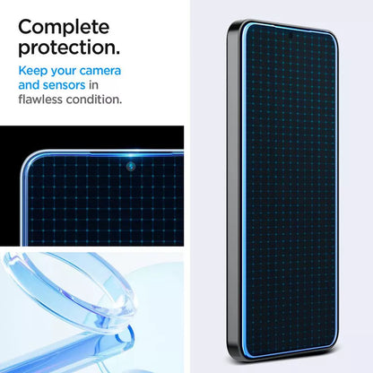 Spigen GLAS.TR EZ FIT 2-Pack – Grūdintas stiklas, skirtas Samsung Galaxy S25 / S24 (2 vnt.)