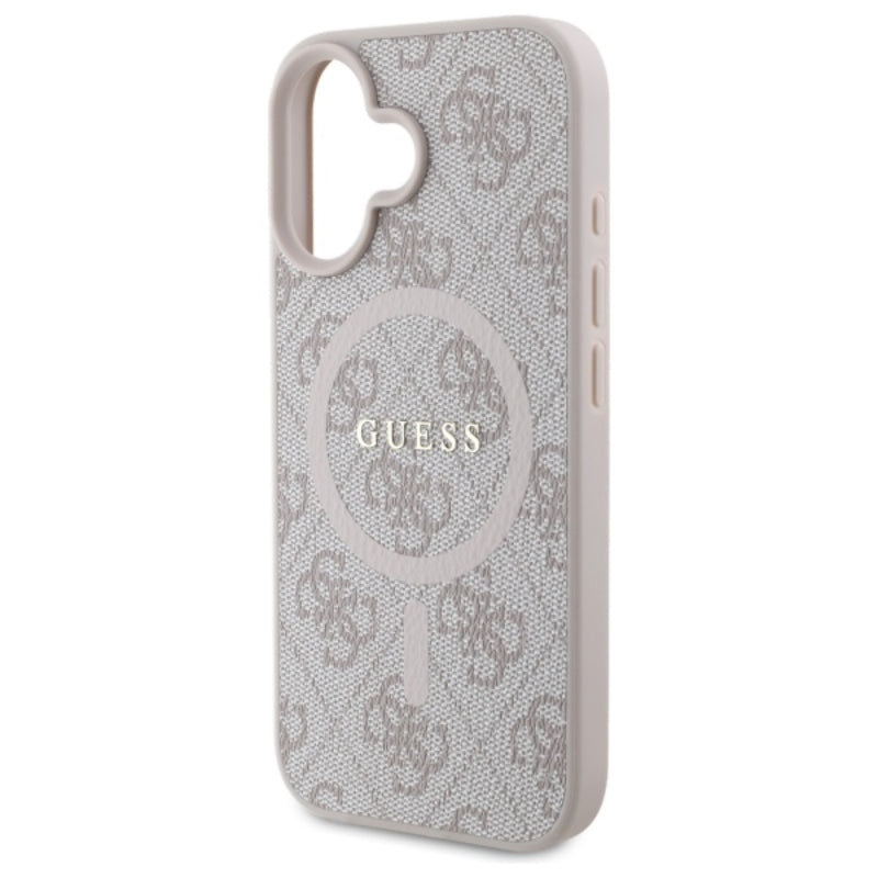 Guess 4G Ring Classic Logo MagSafe - "iPhone 16" dėklas (rožinis)