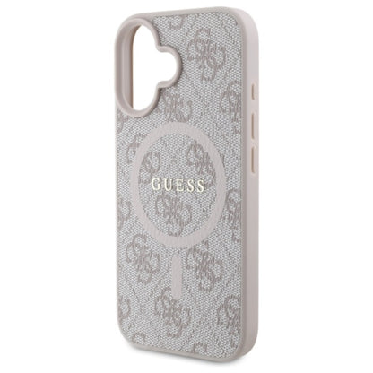 Guess 4G Ring Classic Logo MagSafe - "iPhone 16" dėklas (rožinis)