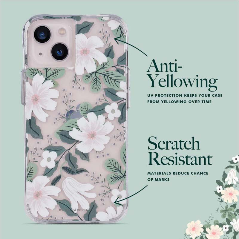 Rifle Paper Clear - "Willow" dėklas, skirtas iPhone 14 Plus