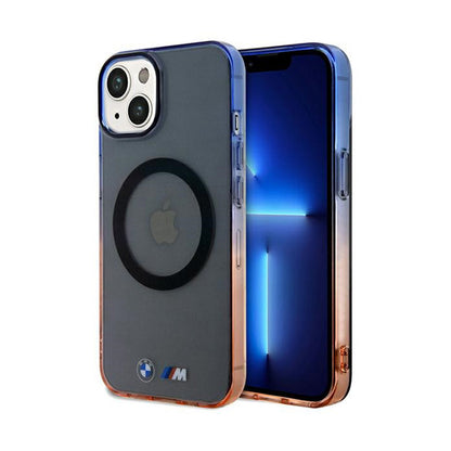 BMW Gradient Bumper MagSafe – dėklas, skirtas iPhone 15 Plus (pilkas)
