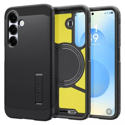 Spigen Tough Armor MagSafe – dėklas, skirtas „Samsung Galaxy S25+“ (juodas)