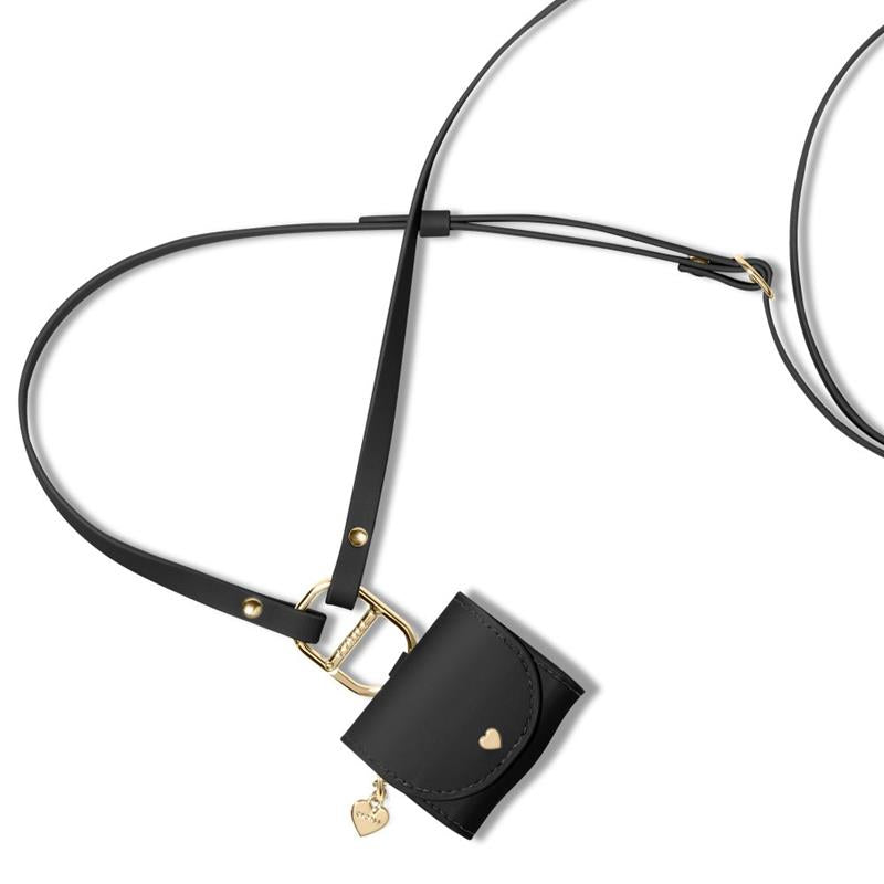 Spigen Cyrill Mini krepšys – dėklas su dirželiu, skirtas Apple AirPods 4 (juodas)