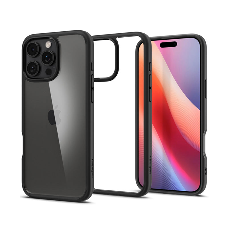 Spigen Ultra Hybrid – dėklas, skirtas iPhone 16 Pro Max (matinis juodas)