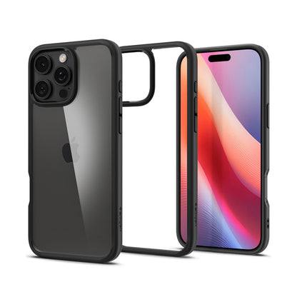 Spigen Ultra Hybrid – dėklas, skirtas iPhone 16 Pro Max (matinis juodas)