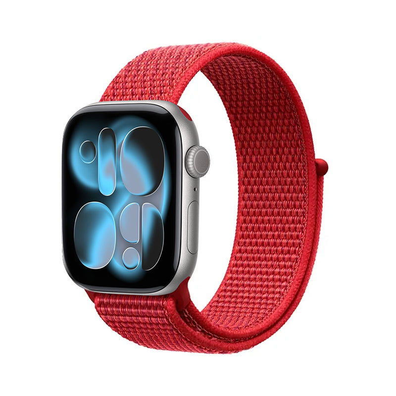 Crong Nailono sportinė apyrankė, skirta Apple Watch 38/40/41/42 mm (Red Fusion)