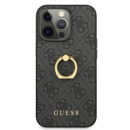 Guess 4G žiedo dėklas – dėklas, skirtas iPhone 13 Pro (pilkas)