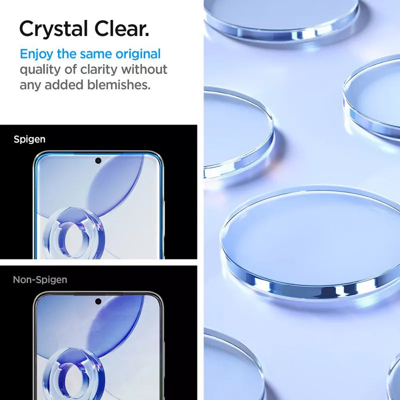 Spigen GLAS.TR EZ FIT 2-Pack – Grūdintas stiklas, skirtas Samsung Galaxy S25 / S24 (2 vnt.)