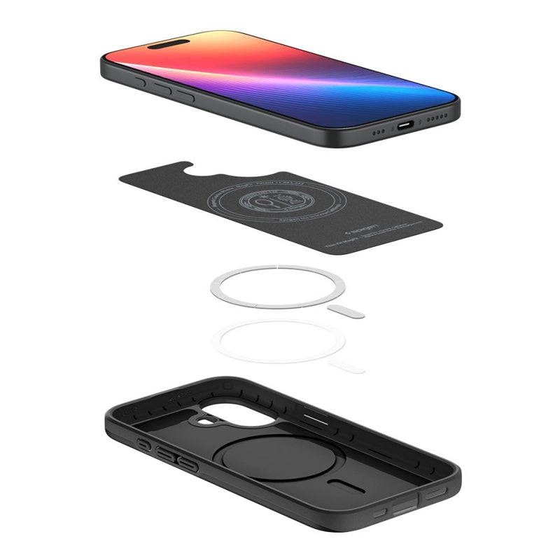 Spigen Thin Fit Mag MagSafe - Dėklas iPhone 17 (Juodas)
