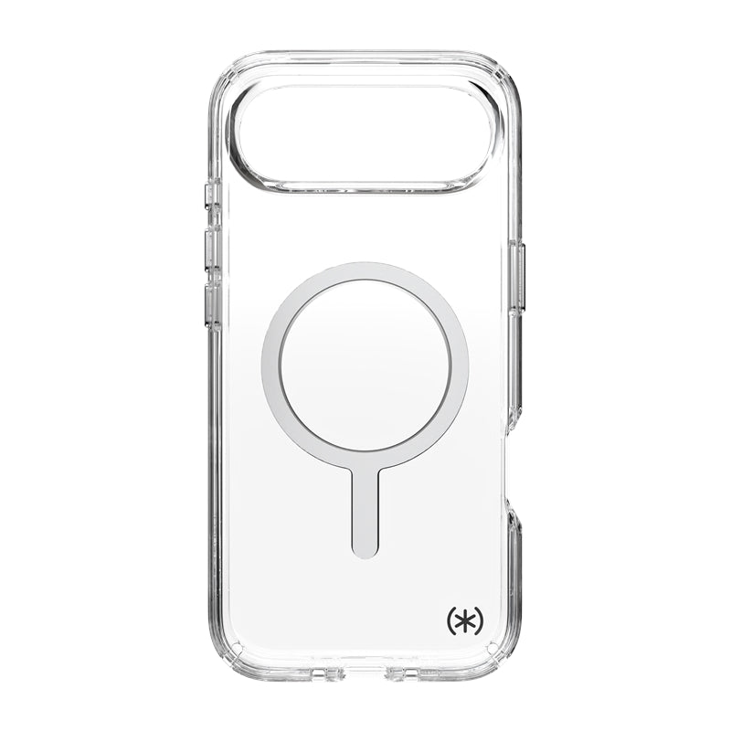 Speck Presidio Perfect Clear MagSafe – iPhone Air dėklas (Skaidrus / Sidabrinis)