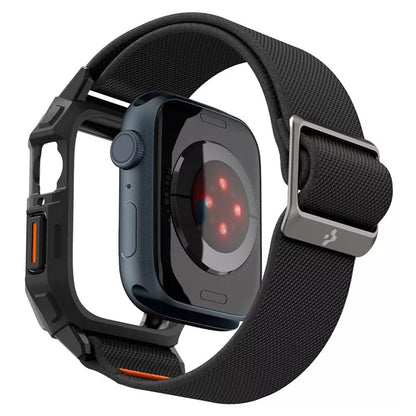 Spigen Lite Fit "Pro" - Dėklas su dirželiu, skirtas Apple Watch 4/5/6/7/8/9/SE 44/45 mm (Matte Black)