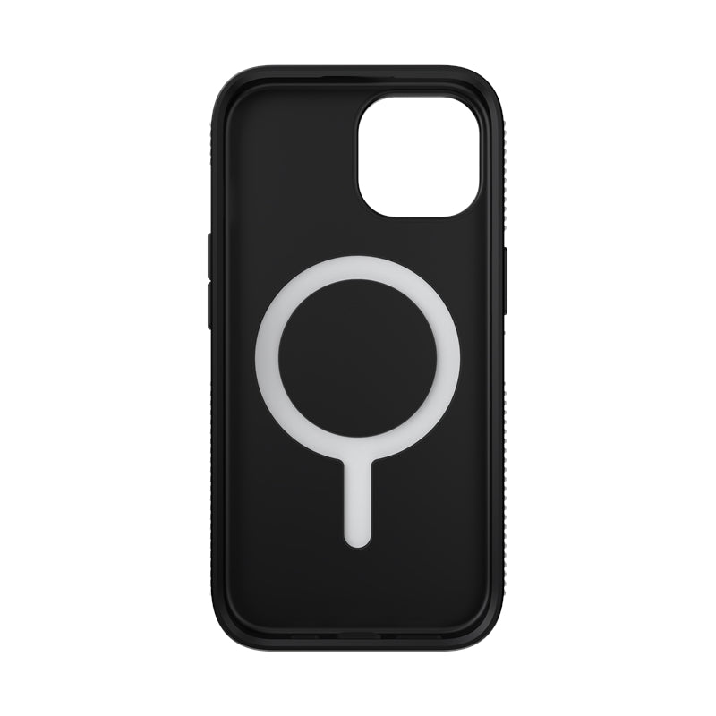 Speck Candyshell Grip MagSafe dėklas - iPhone 17e / 16e / 15 / 14 / 13 (baltas / juodas)