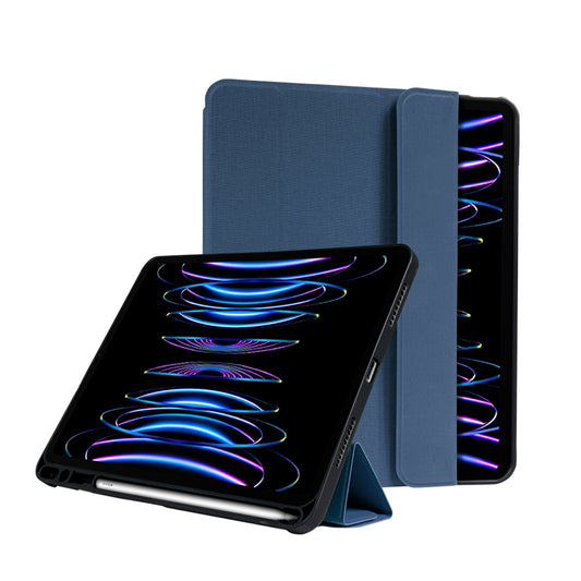 Crong FlexFolio – Dėklas, skirtas iPad Air 11" M3 (2025) / iPad Air 11" M2 (2024) / iPad Air 10.9" (5-4 gen.) / iPad Pro 11" (2022-2021) su Apple Pencil funkcija (bl)