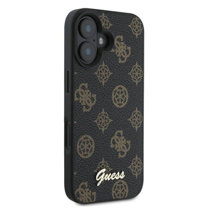 Guess Peony Script MagSafe – „iPhone 16 Plus“ dėklas (juodas)