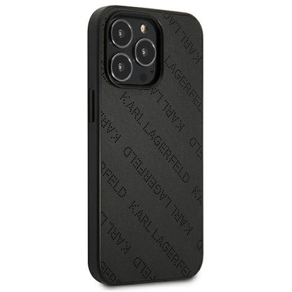 Karl Lagerfeld Perforated Allover – dėklas, skirtas „iPhone 13 Pro Max“ (juodas)