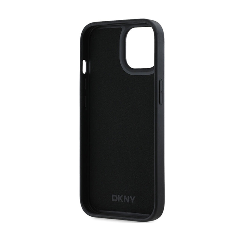 DKNY 3D guminio kartotinio rašto dėklas, skirtas „iPhone 15“ / 14 / 13 (juodas)