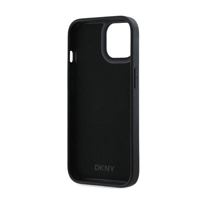 DKNY 3D guminio kartotinio rašto dėklas, skirtas „iPhone 15“ / 14 / 13 (juodas)
