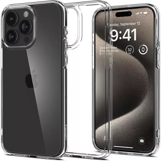 Spigen Ultra Hybrid – dėklas, skirtas „iPhone 15 Pro“ (skaidrus)