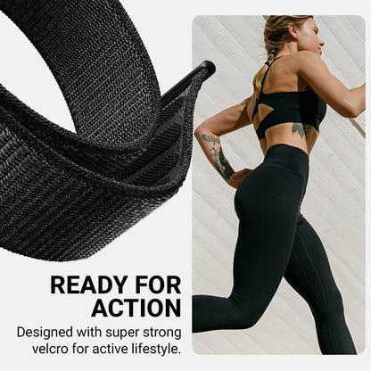 Crong Nailono sportinis dirželis, skirtas Apple Watch 44/45/46/49 mm (Midnight Run)