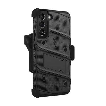 ZIZO BOLT paketas Samsung Galaxy S22+ dėklas – juodas ir juodas