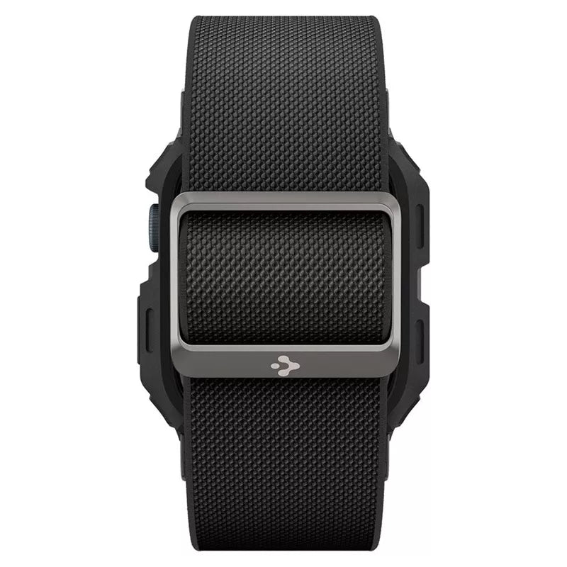 Spigen Lite Fit "Pro" - Dėklas su dirželiu, skirtas Apple Watch 4/5/6/7/8/9/SE 44/45 mm (Matte Black)