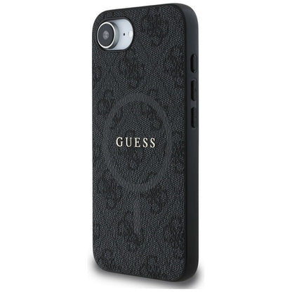 Guess 4G Ring Classic Logo MagSafe - dėklas skirtas iPhone 16e (juodas)