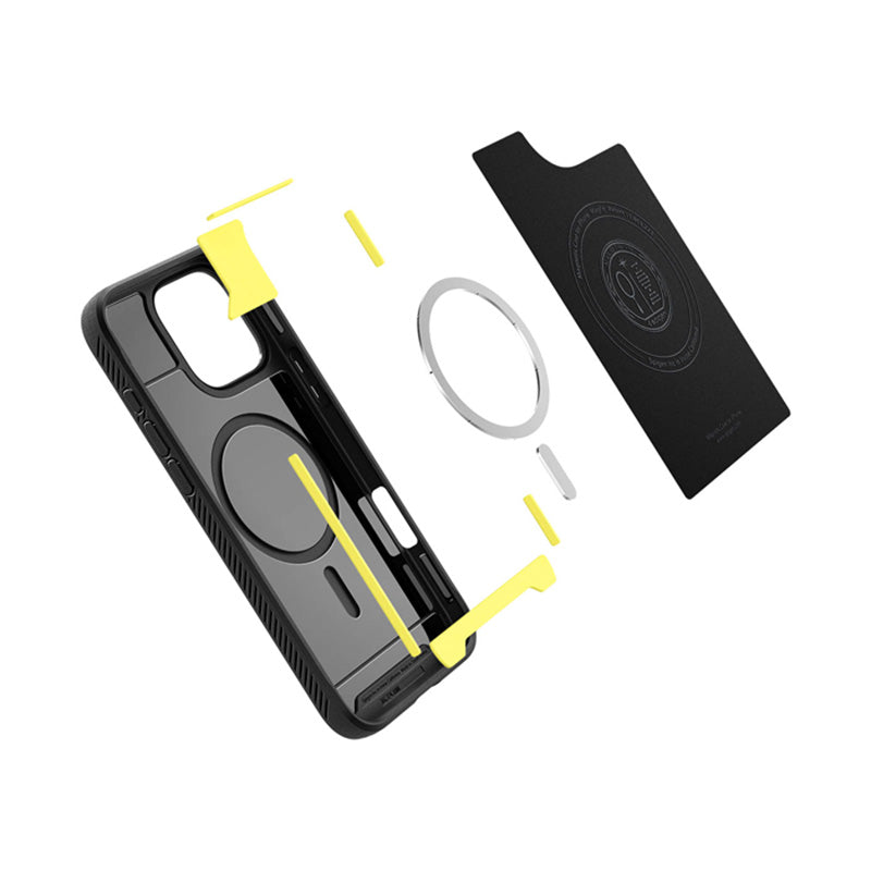 Spigen Rugged Armor Mag MagSafe – dėklas, skirtas „iPhone 16 Pro Max“ (matinė juoda)