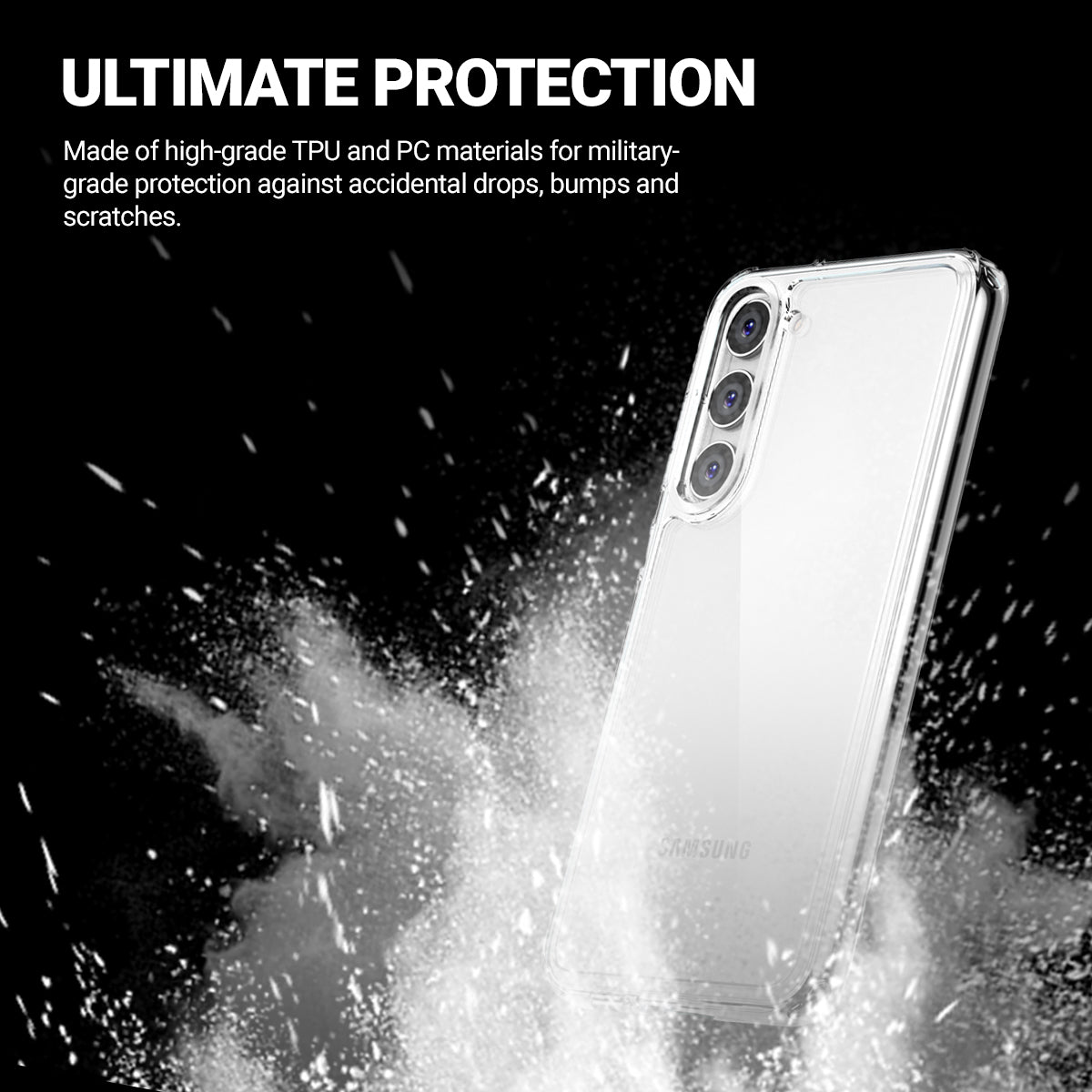 Crong Crystal Shield dėklas – apsauginis dėklas, skirtas Samsung Galaxy S23+ (skaidrus)