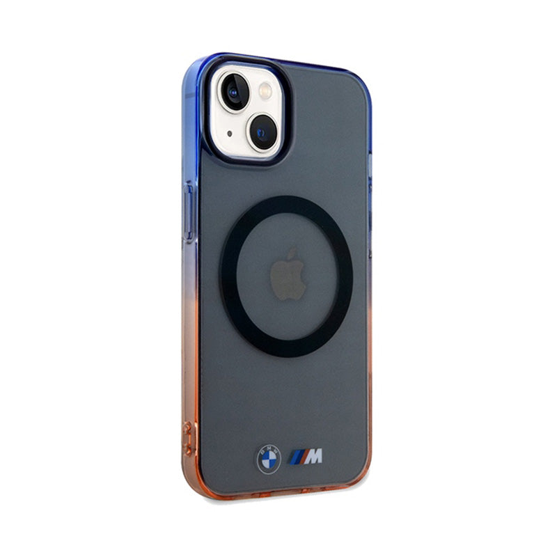 BMW Gradient Bumper MagSafe – dėklas, skirtas iPhone 15 Plus (pilkas)