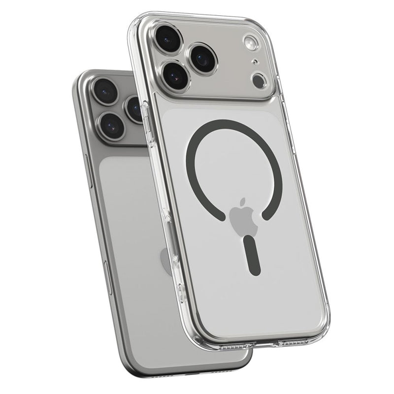 Spigen Ultra Hybrid Mag MagSafe dėklas, skirtas iPhone 17 Pro Max (Skaidrus/Grafitinis)