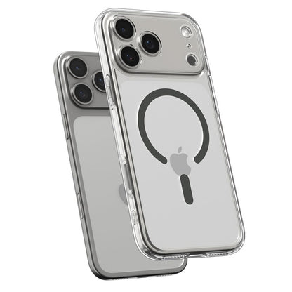 Spigen Ultra Hybrid Mag MagSafe dėklas, skirtas iPhone 17 Pro Max (Skaidrus/Grafitinis)