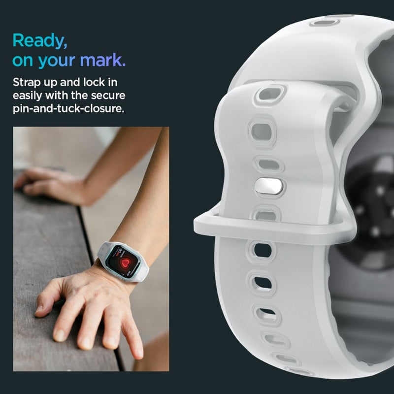 Spigen Liquid Air Pro – apyrankė su dėklu, skirta Apple Watch 10 46 mm (pilka)