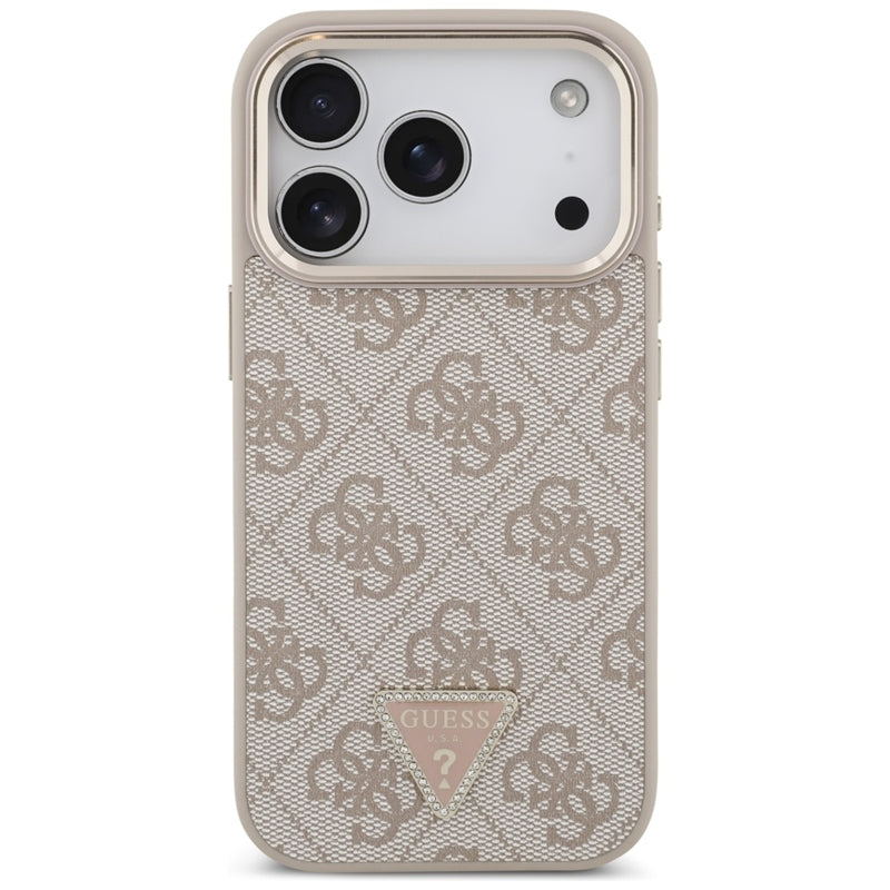 Guess 4G Triangle Logo MagSafe - Dėklas iPhone 17 Pro (rožinis)