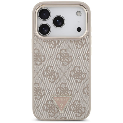 Guess 4G Triangle Logo MagSafe - Dėklas iPhone 17 Pro (rožinis)