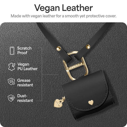 Spigen Cyrill Mini krepšys – dėklas su dirželiu, skirtas Apple AirPods 4 (juodas)