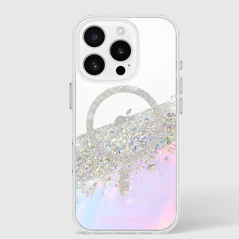 Case-Mate Karat MagSafe – Dėklas iPhone 16 Pro (Holografinis Muilo Burbulas)