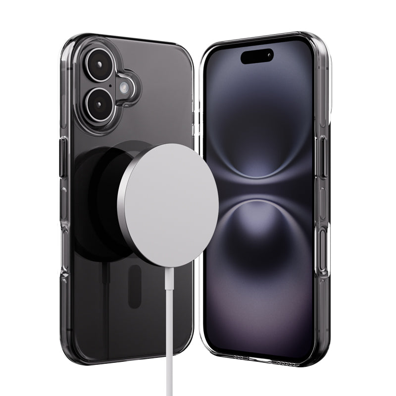Crong Clear MAG Pro - iPhone 16 MagSafe dėklas (juodas)