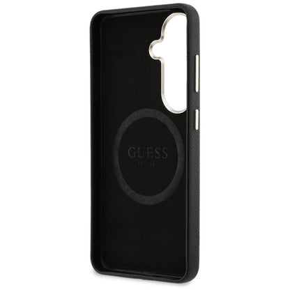 Guess deimantas apvalus logotipas MagSafe dėklas Samsung Galaxy S26 (juodas)