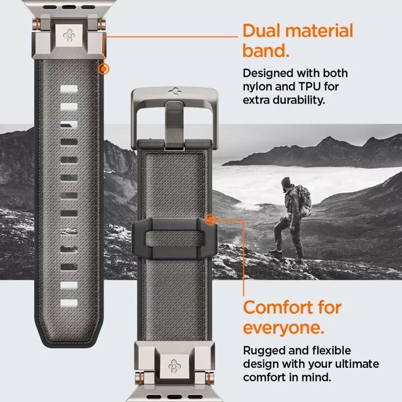 Spigen DuraPro Armor – apyrankė, skirta „Apple Watch“ 44/45/46/49 mm (pilka)