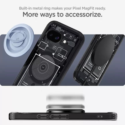 Spigen Ultra Hybrid Mag MagSafe – dėklas Google Pixel 9a (Zero One Black)