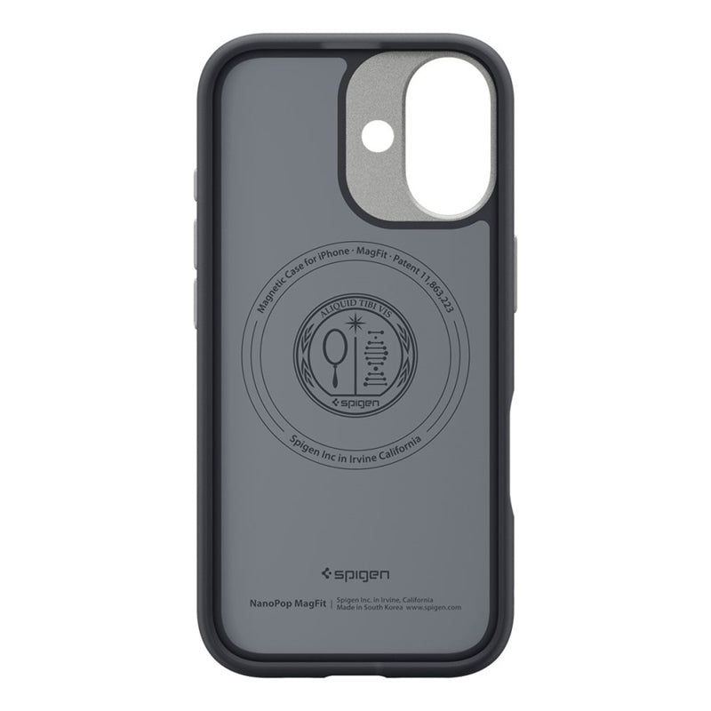 Spigen Nano Pop Mag MagSafe - Dėklas iPhone 17 (Juodasis sezamas)