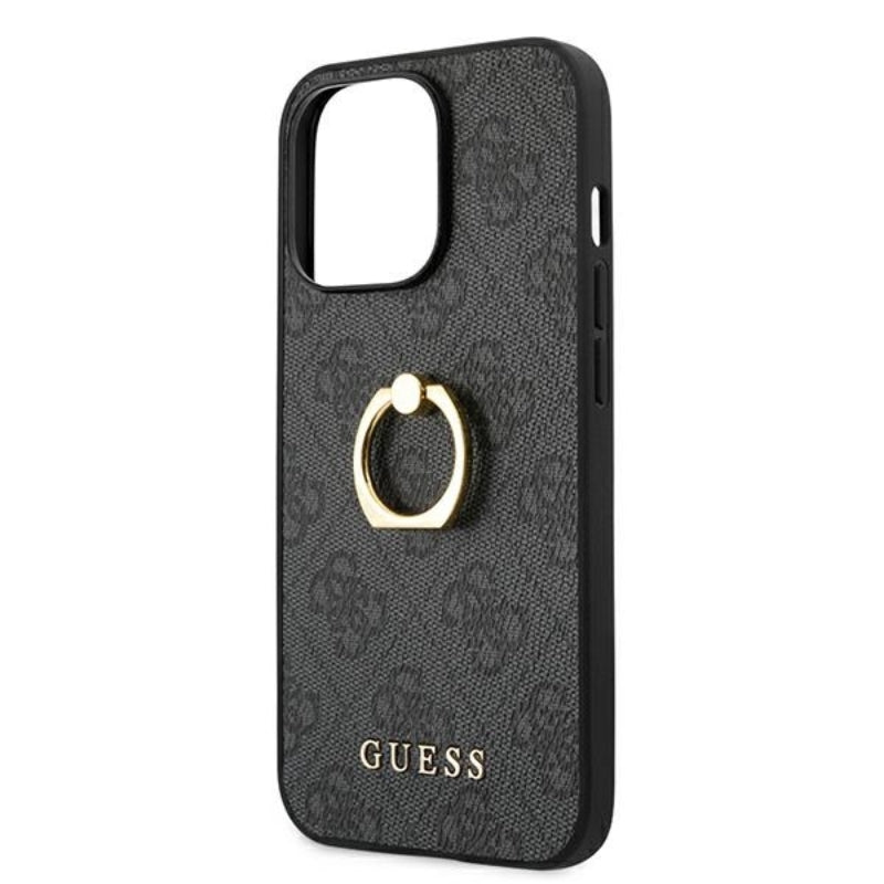 Guess 4G žiedo dėklas – dėklas, skirtas iPhone 13 Pro (pilkas)
