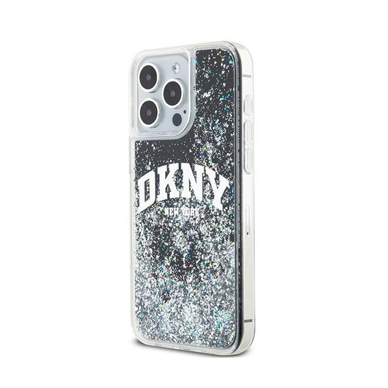 DKNY skystas blizgučių didelis logotipas – dėklas, skirtas „iPhone 14 Pro Max“ (juodas)