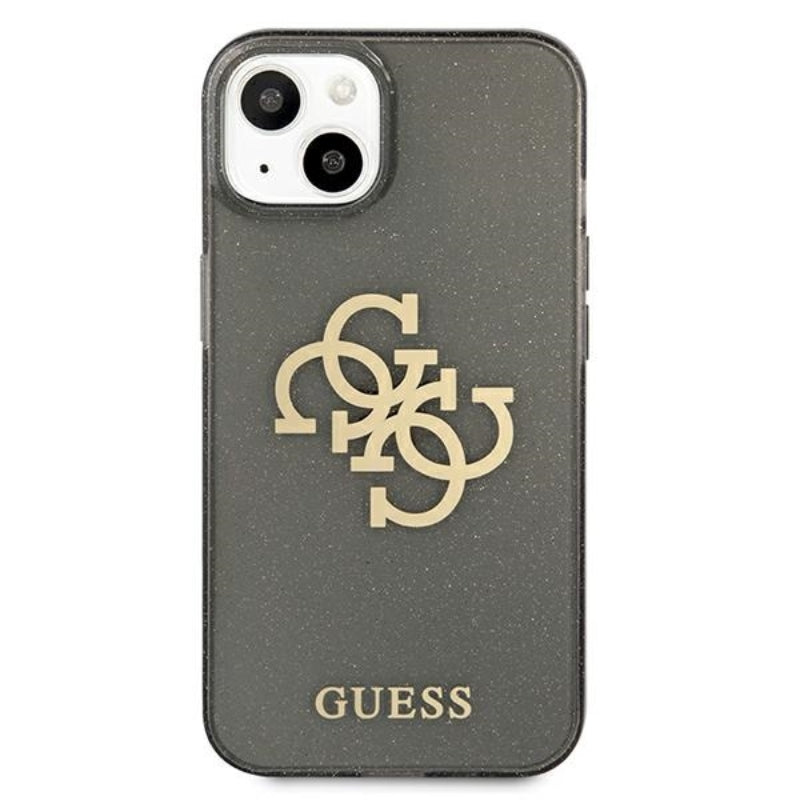 Guess Glitter 4G Big Logo – dėklas, skirtas iPhone 13 mini (juodas)